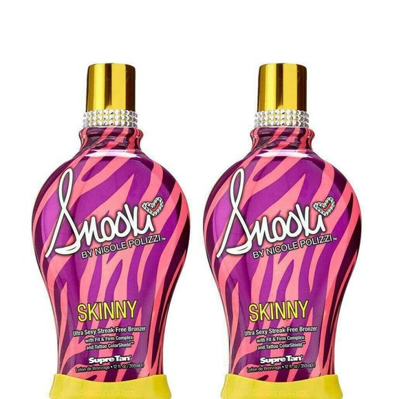 Supre SNOOKI SKINNY Ultra STREAK Bronzer Indoor Tanning Lotion 12 oz. (2 Pack) - Picture 2 of 3